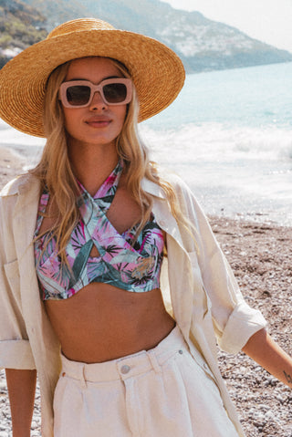 Bikini Top with Cup ABELIA Recycled Print